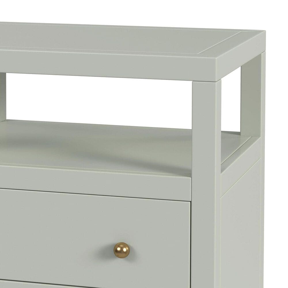 Butler Specialty Company Nora 2 Drawer Nightstand with Open Shelf in Sage Green, , large