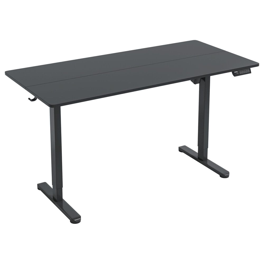 Rta Products Llc Zenith Electric Height Adjustable Sit-to-Stand Desk in Black, , large