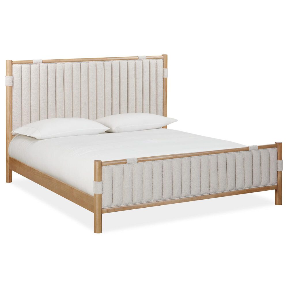 Urban Home Furano King Upholstered Bed and Two Nightstands in Ginger and Burn, , large