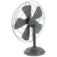 Maple and Jade Metal Fan Decorative Sculpture in Weathered Black, , large