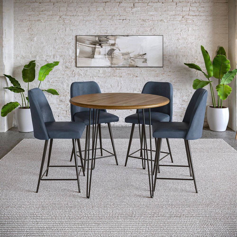 Waltham Urban Archive Brennan Counter Height Table in Golden and Black - Table Only, , large
