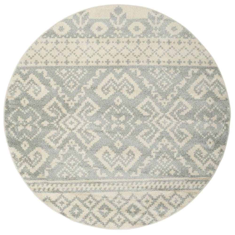 Safavieh Adirondack ADR107S 6&#39; Round Ivory and Slate Area Rug, , large