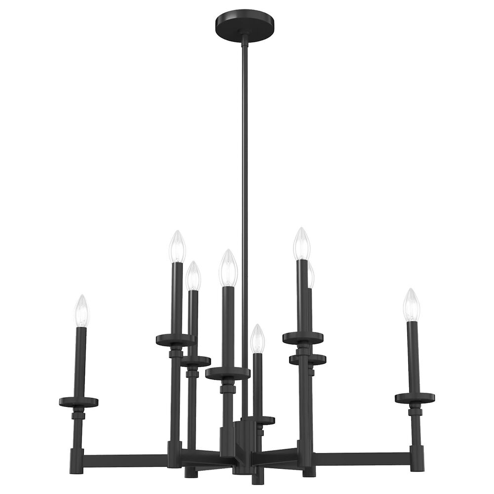 Hunter Briargrove 2-Tier 8-Light Chandelier in Matte Black, , large