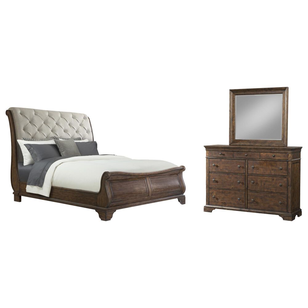 Klaussner Trisha Yearwood 3-Piece Queen Bedroom Set in Brown Coffee, , large