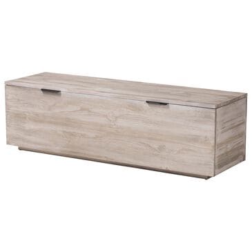Baxton Studio Alvaro Storage Trunk with Hinged Lid in White Wash, , large