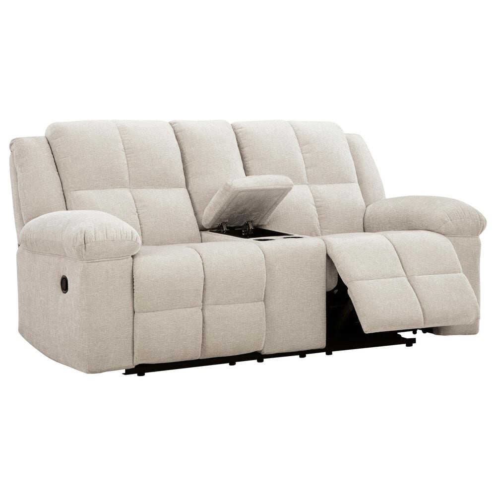 Ashley Orlen Manual Double Reclining Loveseat with Console in Winter, , large