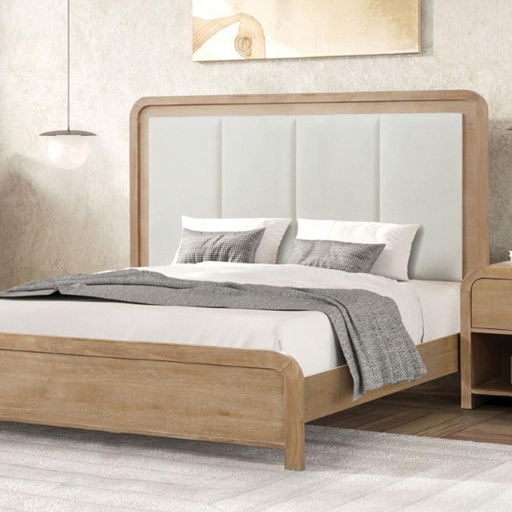 Furniture of America Handforth Queen Panel Bed in Natural, , large
