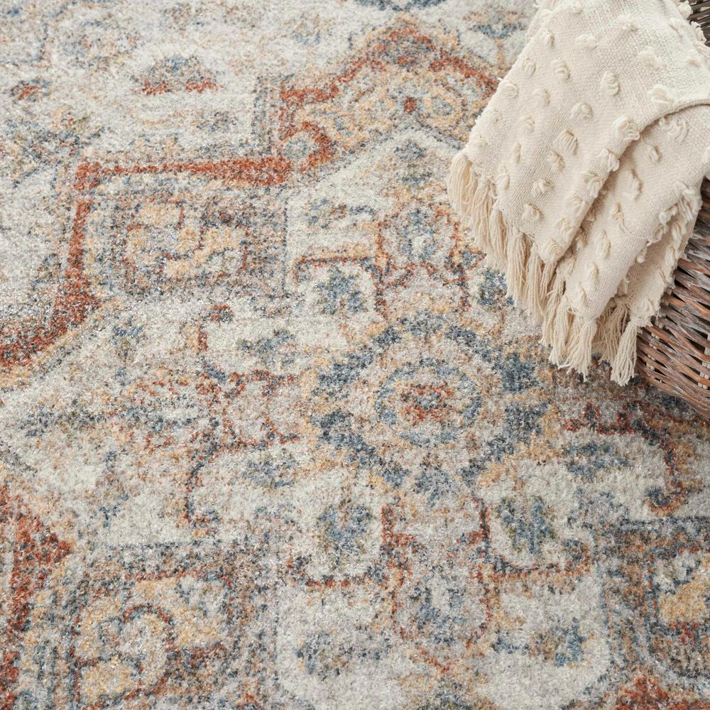 Nourison Astra Machine Washable ASW12 9&#39; x 12&#39; Grey and Multicolor Area Rug, , large
