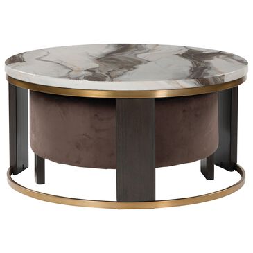 Ashley Jazmore 2-Piece Nesting Cocktail Table Set in Brown and Brass, , large