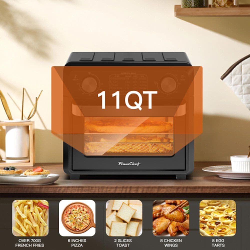 HOMLUX 12.5 Qt 7-In-1 Convection Toaster Oven in Black, , large