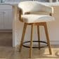 Armen Living Callah Swivel Counter Height Stool in Amber Glow, , large