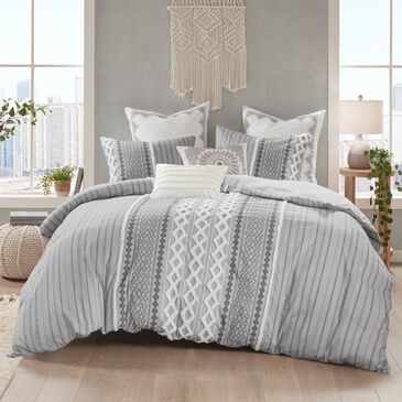 Hampton Park Imani 3-Piece Full/Queen Comforter Set in Gray, , large
