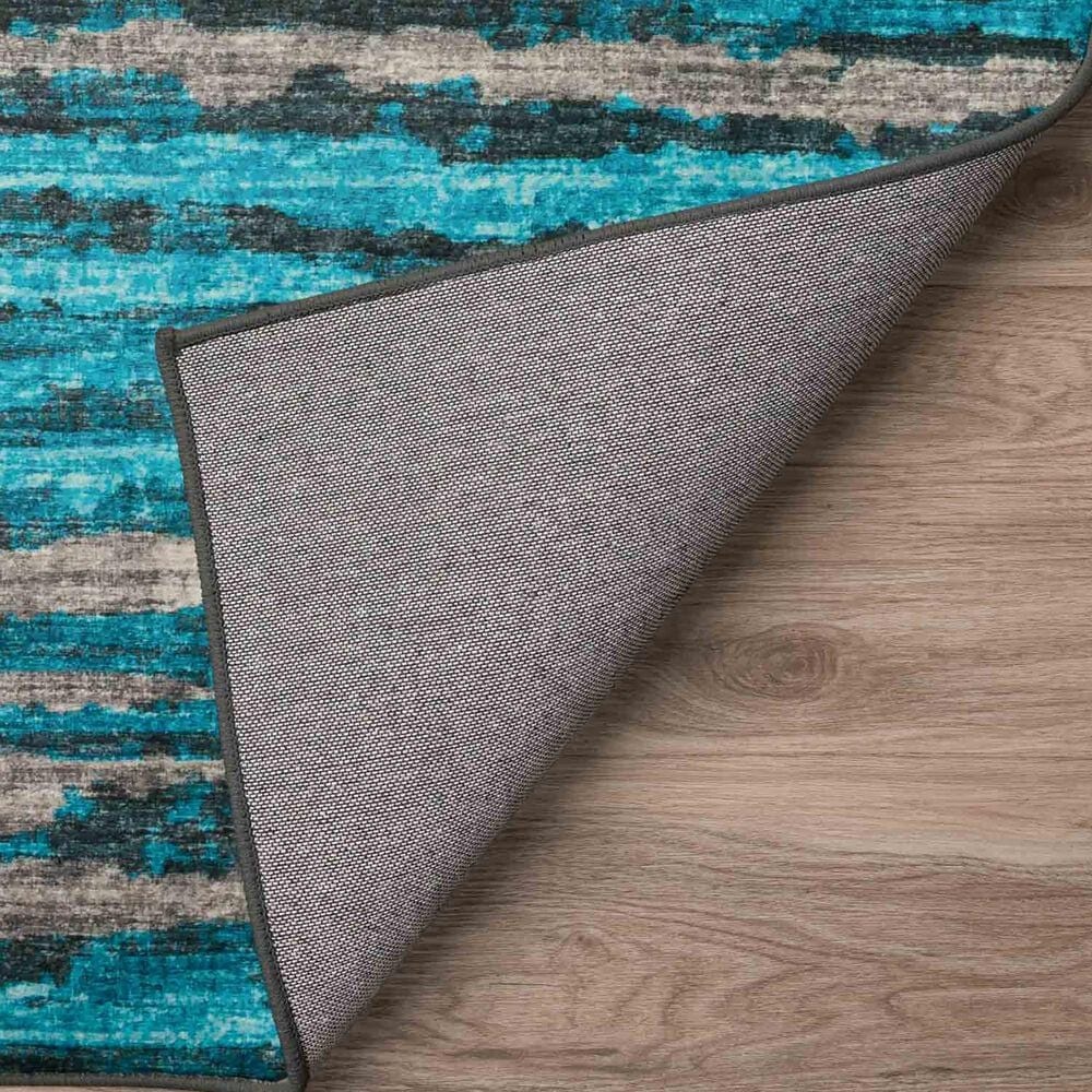 Dalyn Rug Company Brisbane Striped 3&#39; x 5&#39; Teal Area Rug, , large