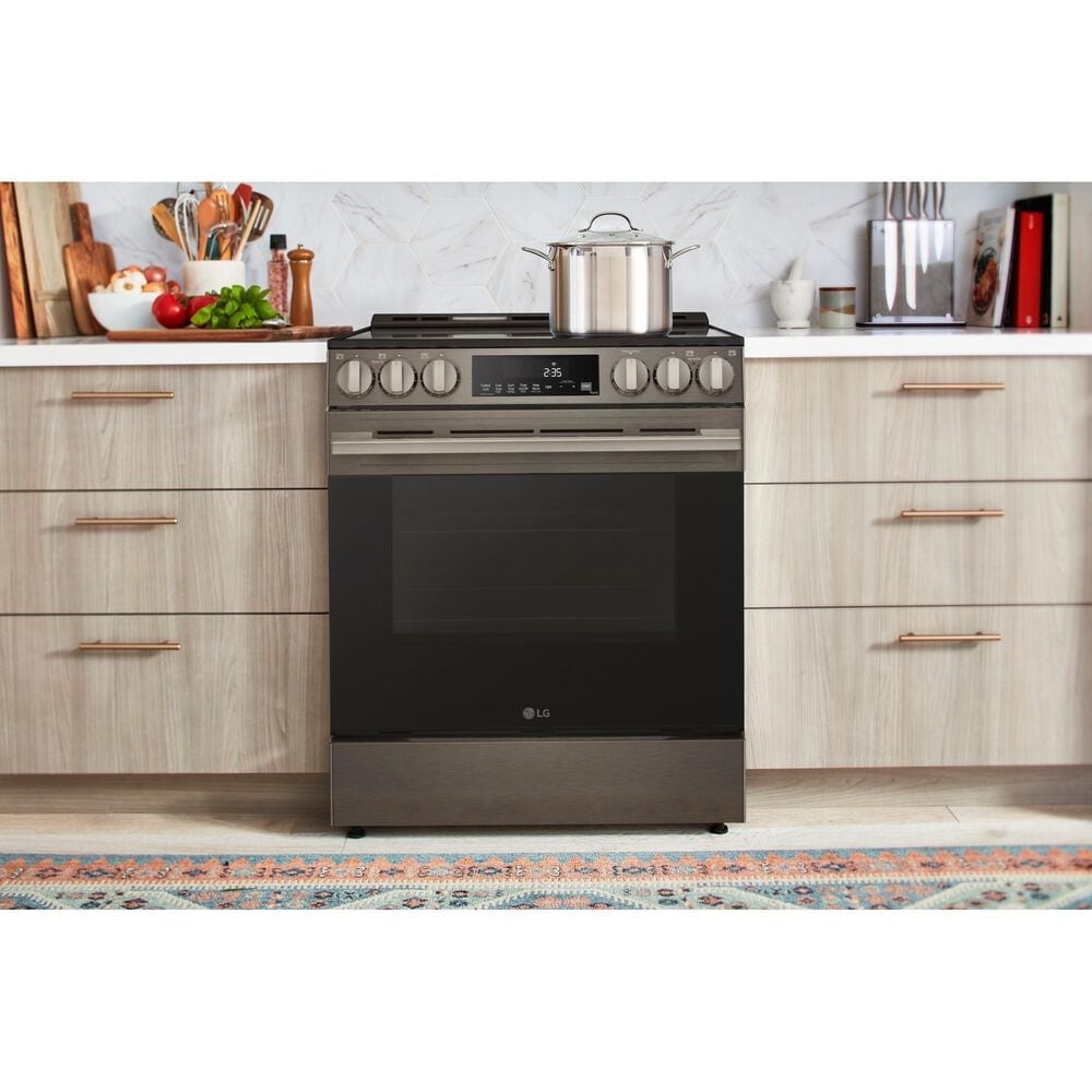LG 6.3 Cu. Ft. Smart Electric Slide-in Range with Air Fry and EasyClean in Black Stainless Steel, , large
