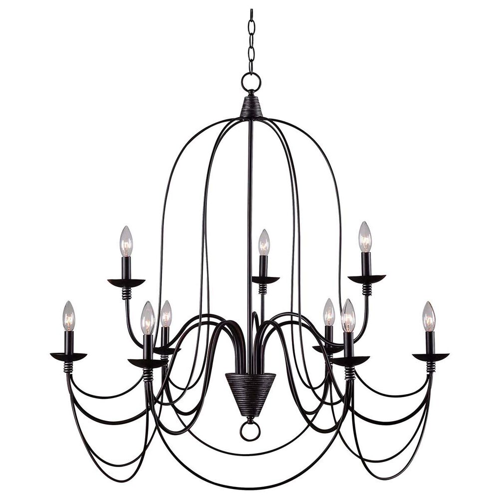 Kenroy Pannier 9-Light Chandelier in Blackened Oil Rubbed Bronze, , large