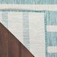 Nourison Positano POS03 Aqua and Ivory 6" x 9" Indoor/Outdoor Area Rug, , large