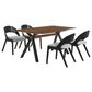 Blue River Laredo and Polly 5-Piece Dining Set in Black and Walnut, , large