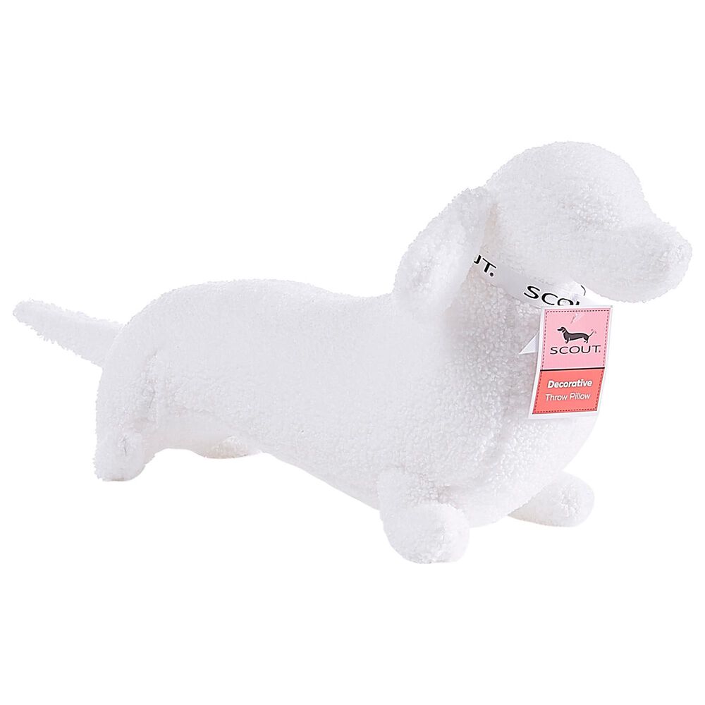Pem America Scout 10" x 26" Dog Signature Pillow in White, , large