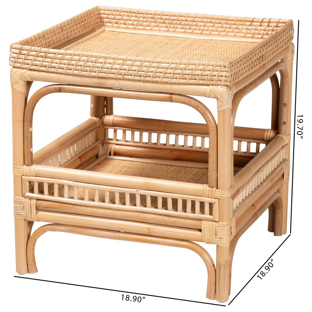 Baxton Studio Lombok End Table in Natural, , large