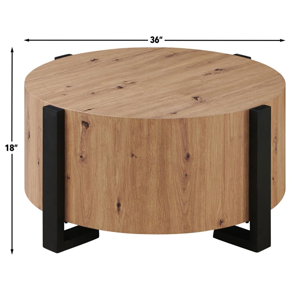Steve Silver Furniture Darcie Cocktail Table in Natural and Black, , large