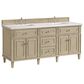James Martin Vanities Lorelai 72" Double Vanity in Whitewashed Oak with 3 CM Arctic Fall Solid Surface Top, , large