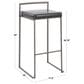 LumiSource Fuji 30" Stacker Bar Stool with Camel Upholstery in Gold (Set of 2), , large