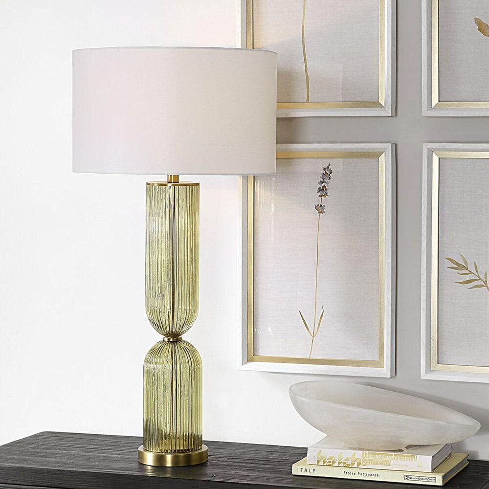 Uttermost Mirah Table Lamp in Olive and Brass, , large