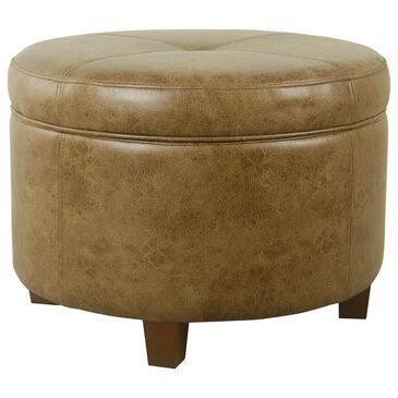 Kinfine Large Storage Ottoman in Light Brown, , large