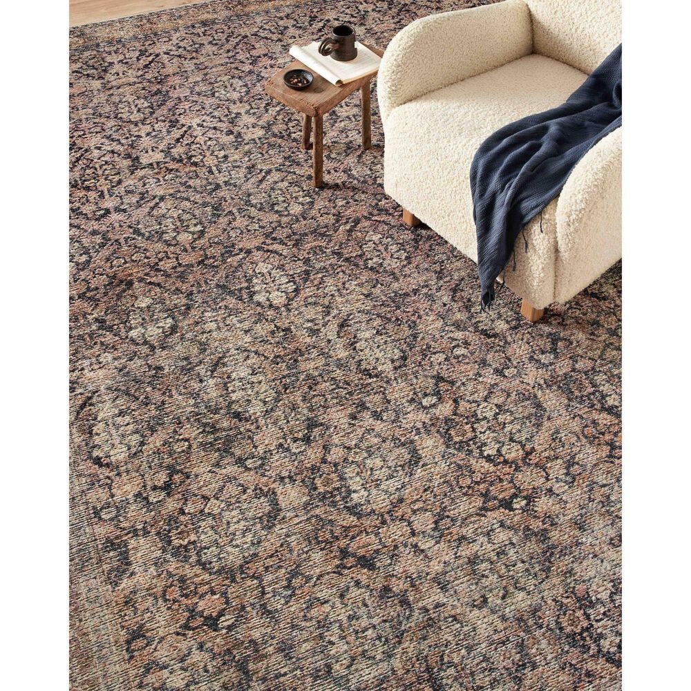 Amber Lewis x Loloi Billie 7&#39;6&quot; x 9&#39;6&quot; Ink and Salmon Area Rug, , large
