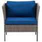 CorLiving Parksville 8-Piece Patio Sectional Set in Blended Grey/Oxford Blue, , large