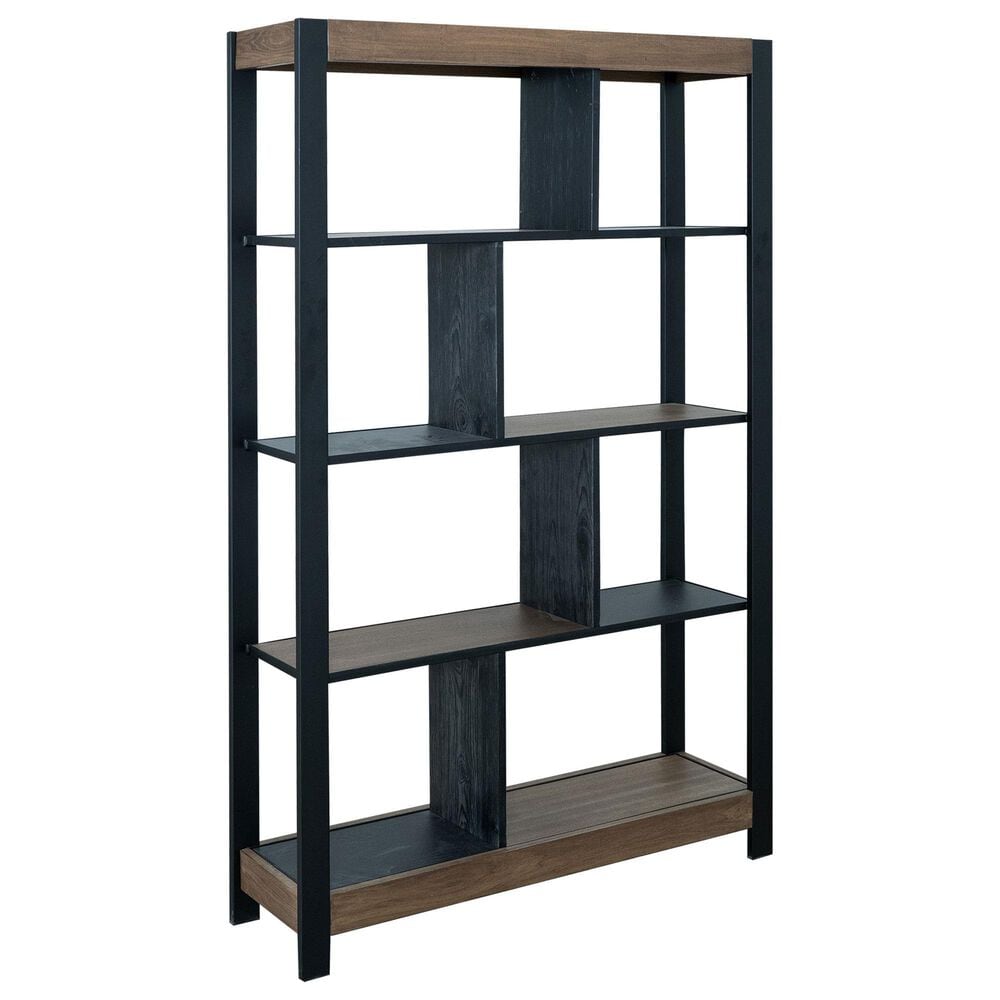 Fallridge Tuxedo Bookcase in Light Brown and Dark Brown, , large