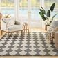 Nourison Positano Geometric Charcoal 8" x 10" Indoor/Outdoor Area Rug, , large