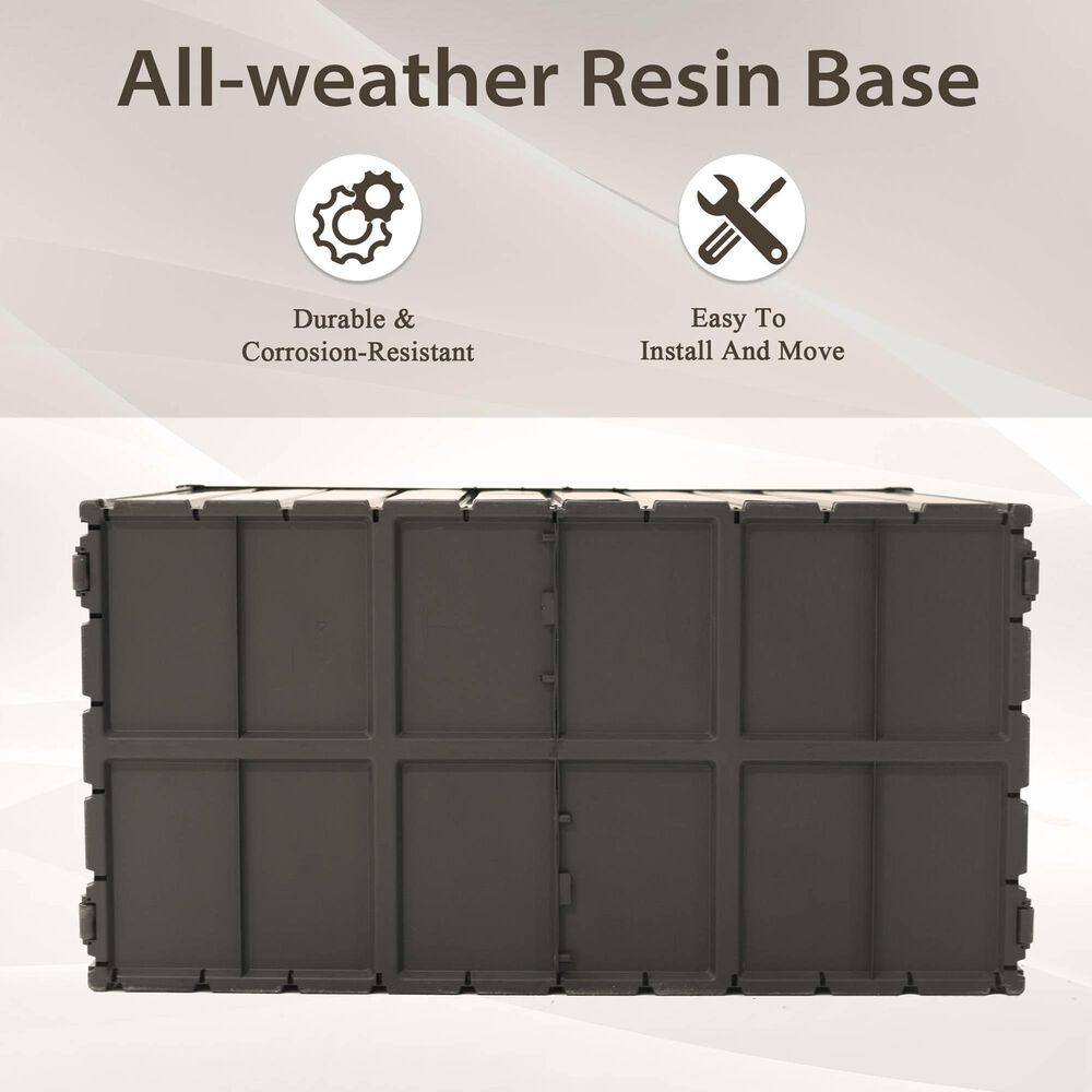 HOMLUX 160-Gallon Outdoor Storage Deck Box in Dark Brown, , large