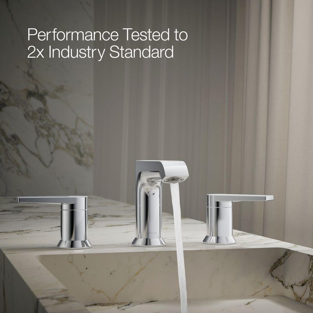 Kohler Hint Widespread Bathroom Sink Faucet in Polished Chrome, , large