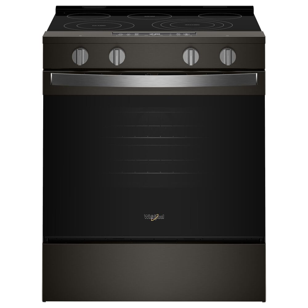 Whirlpool 30" Smart Electric Range with Air Cooking Technology in Black Stainless, , large