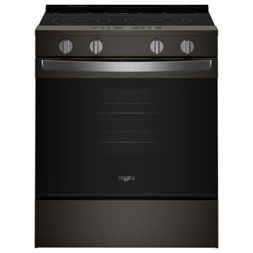 Whirlpool 30" Smart Electric Range with Air Cooking Technology in Black Stainless, , large