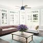Hunter Mill Valley 52" Outdoor Ceiling Fan with Light in Indigo Blue, , large
