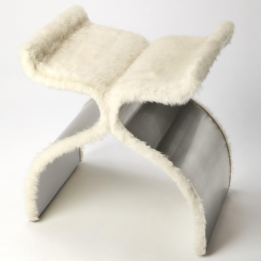 Butler Chalice Stool in Off White, , large