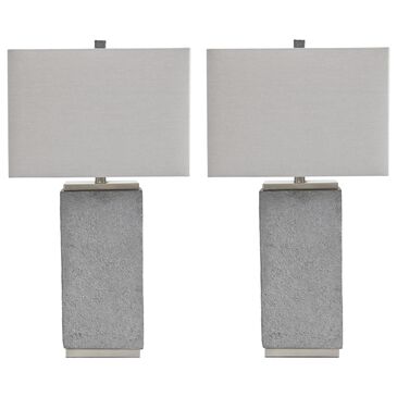 Ashley Amergin Poly Table Lamp In Grain (Set Of 2), , large