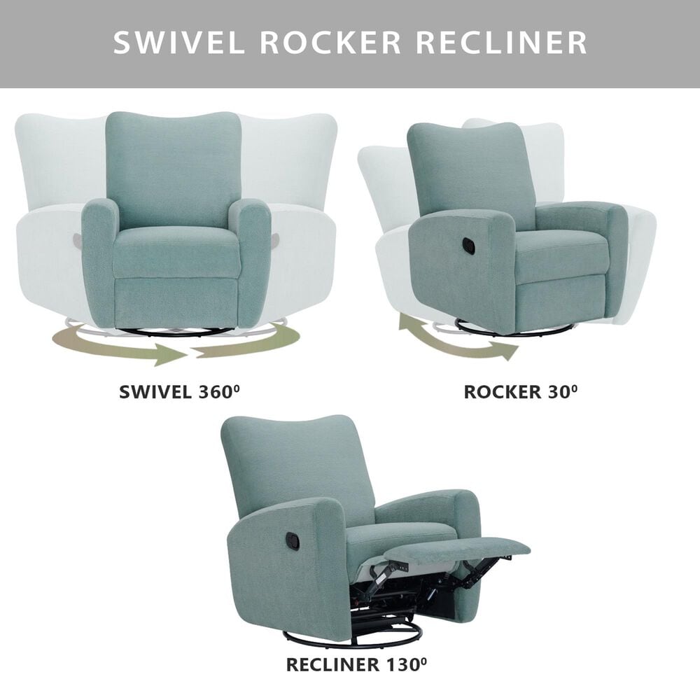 Oxford Baby Synergy Glider Recliner in Teal Mist, , large