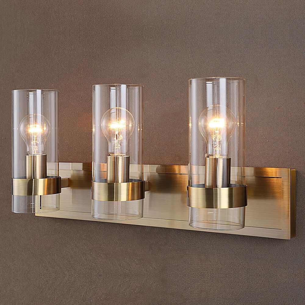 Uttermost Cardiff 3-Light Vanity Light in Antique Brass, , large