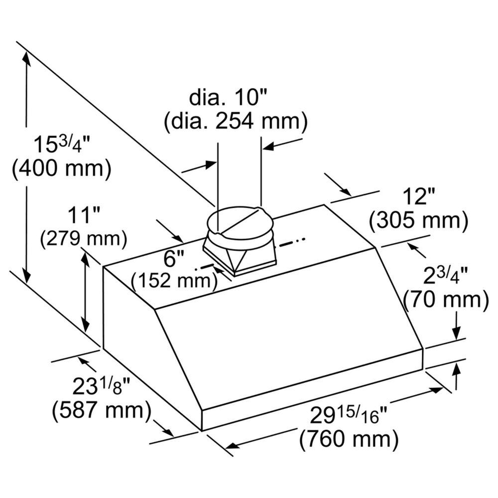 Thermador 30" Masterpiece Low-Profile Wall Hood in Stainless Steel, , large