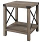 Walker Edison Barn Door Side Table in Grey Wash, , large