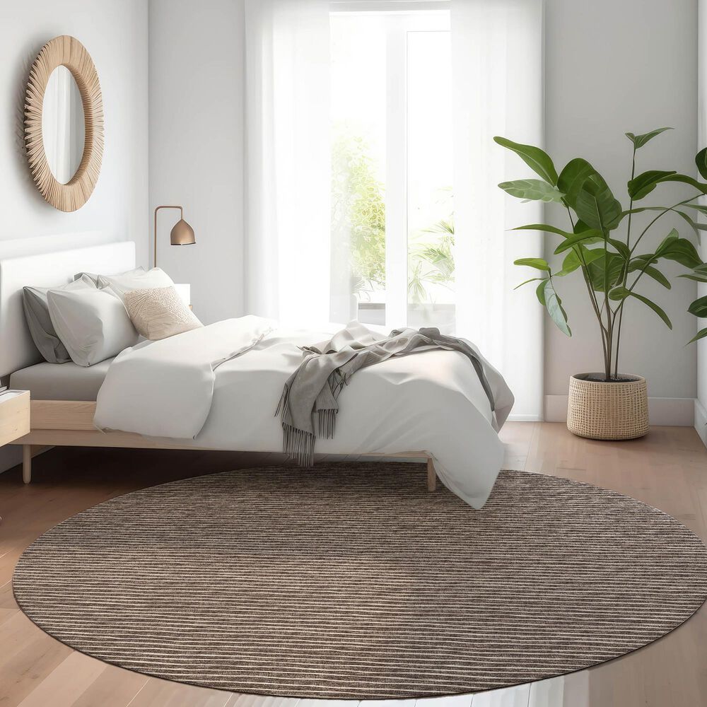 Dalyn Rug Company Laidley 10&#39; Round Chocolate Indoor/Outdoor Area Rug, , large