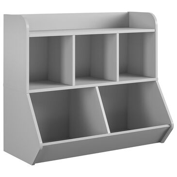 DHP Tyler Kids Toy Storage Bookcase in Dove Gray, , large