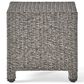Hearth and Haven Puerta Outdoor Cube Wicker Side Table with Iron Frame in Black, , large