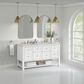James Martin Vanities Breckenridge 60" Double Bathroom Vanity in Bright White with 3 cm Lime Delight Quartz Top and Rectangular Sinks, , large