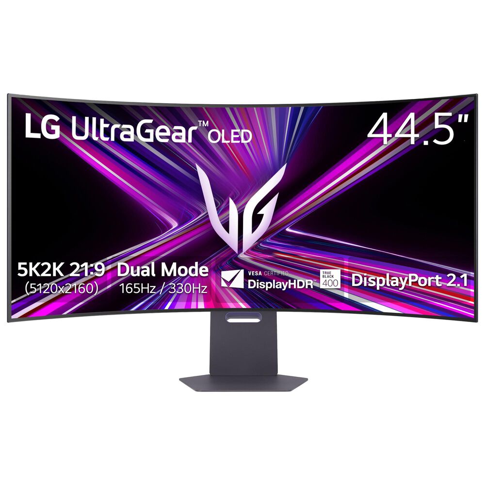 LG 45" UltraGear OLED 5K2K WUHD 165Hz or WFHD Dual Mode 330Hz 0.03ms G-sync Compatible DisplayPort 2.1 Gaming Monitor, , large