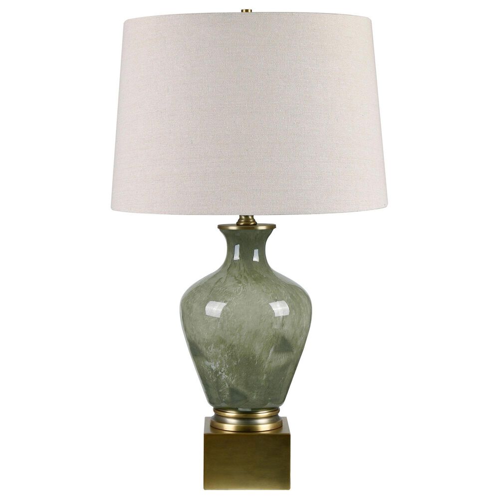 Slatehouse Jude Table Lamp in Green and Gold, , large