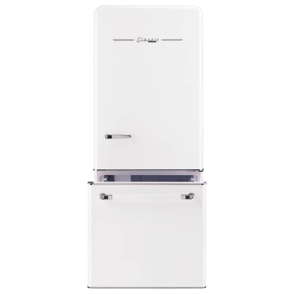 Unique Appliances Classic Retro 18 Cu. Ft Bottom Freezer Refrigerator in Marshmallow White, , large